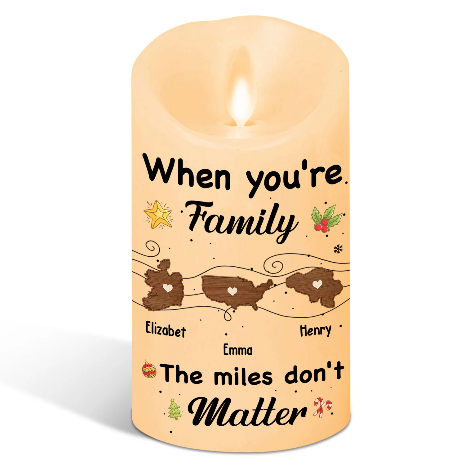 Family Forever - Personalized Custom LED Candle - Image 11