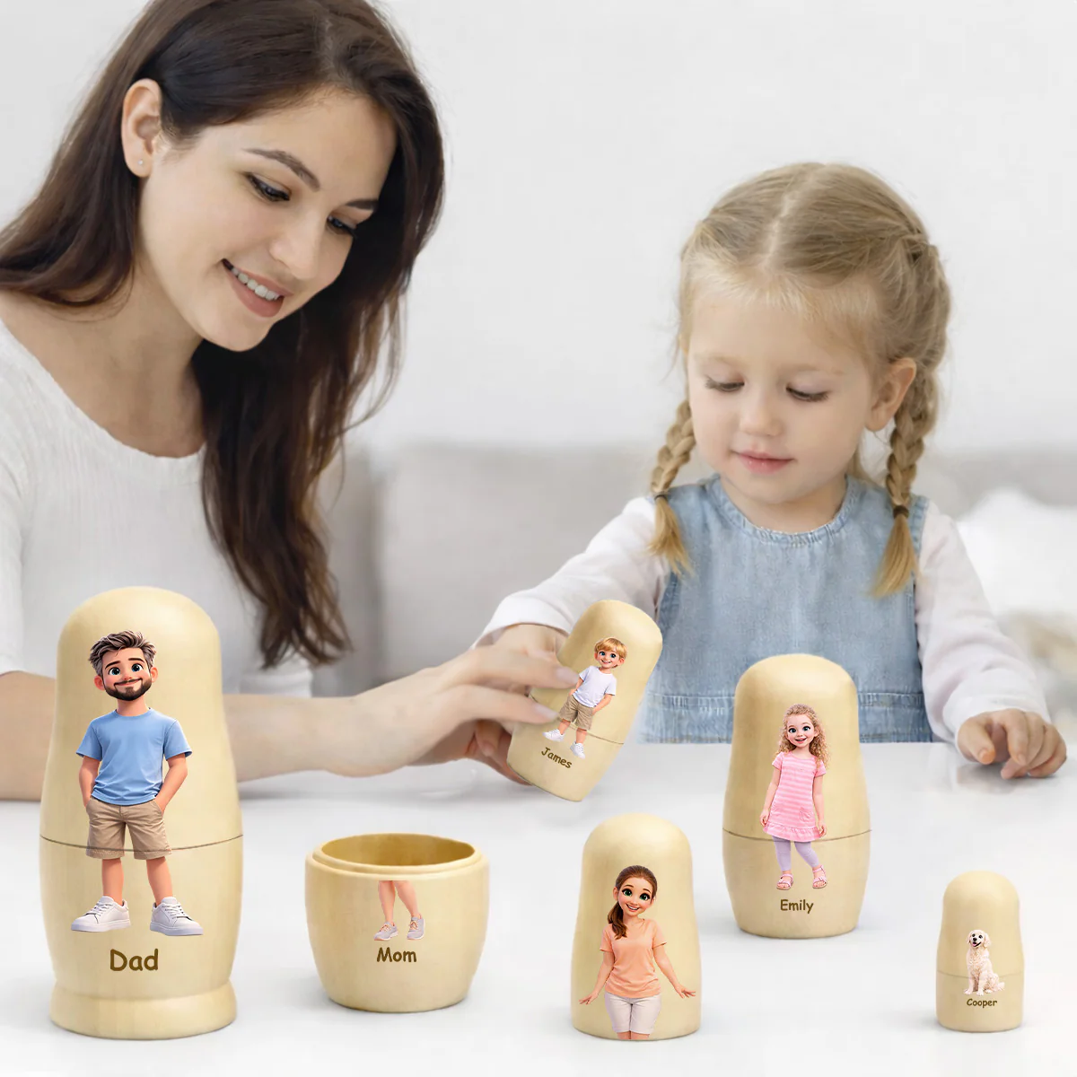 Family Forever - Personalized Custom Nesting Doll - Image 4