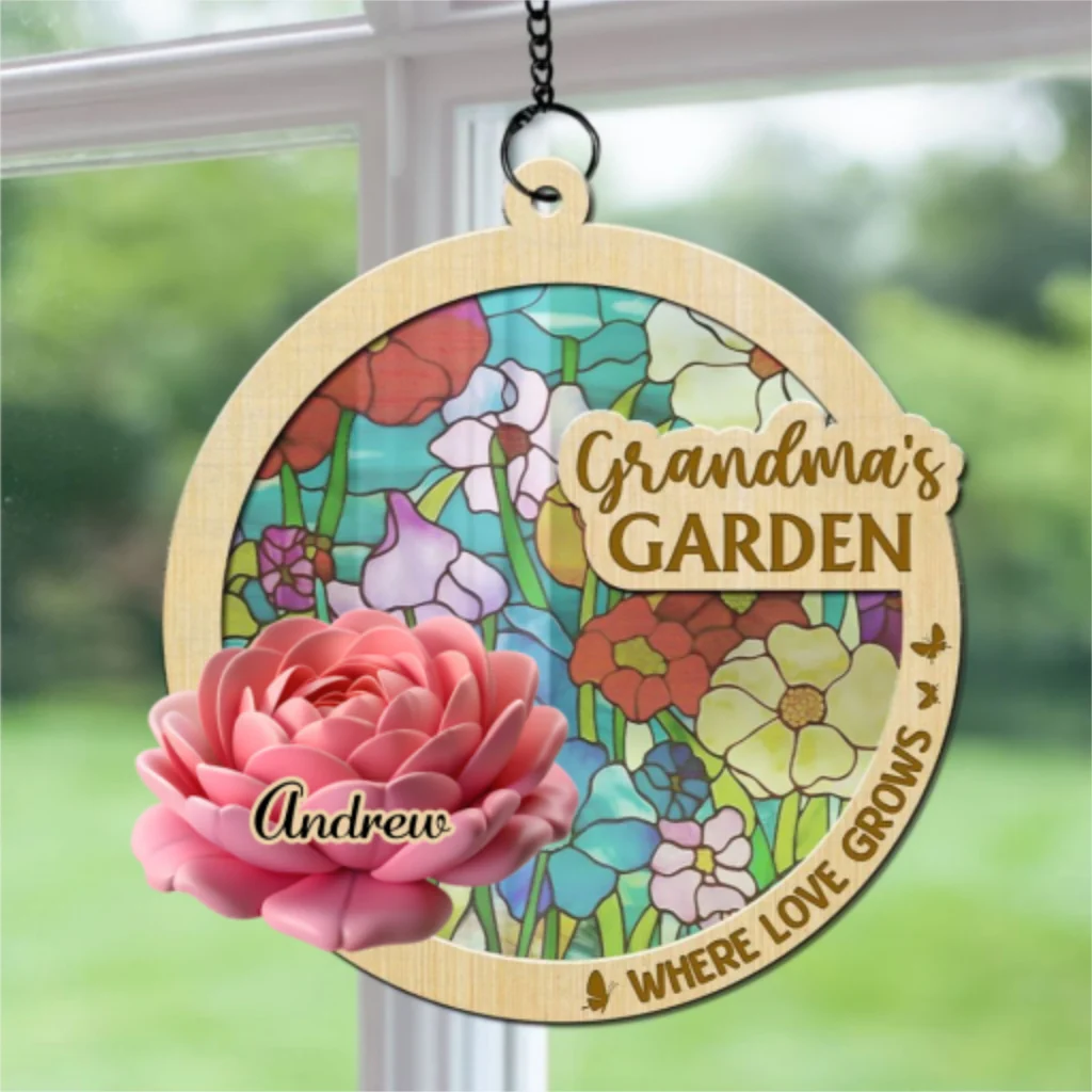 Family Garden - Personalized Custom Suncatcher - Image 6