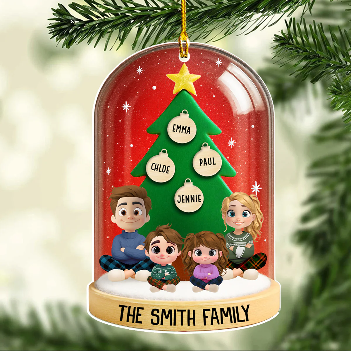 Family Gods Gift That Lasts Forever - Personalized Custom Acrylic Ornament - Image 5
