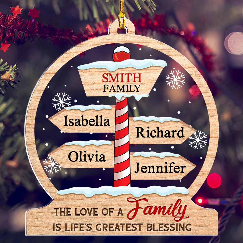 Family Greatest Blessing - Personalized Custom Acrylic Ornament - Image 2