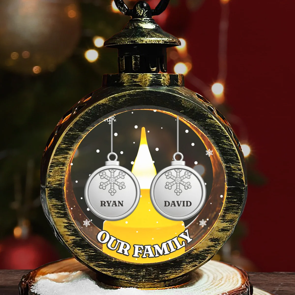 Family Greatest Christmas - Personalized Custom Christmas Lantern - Image 7