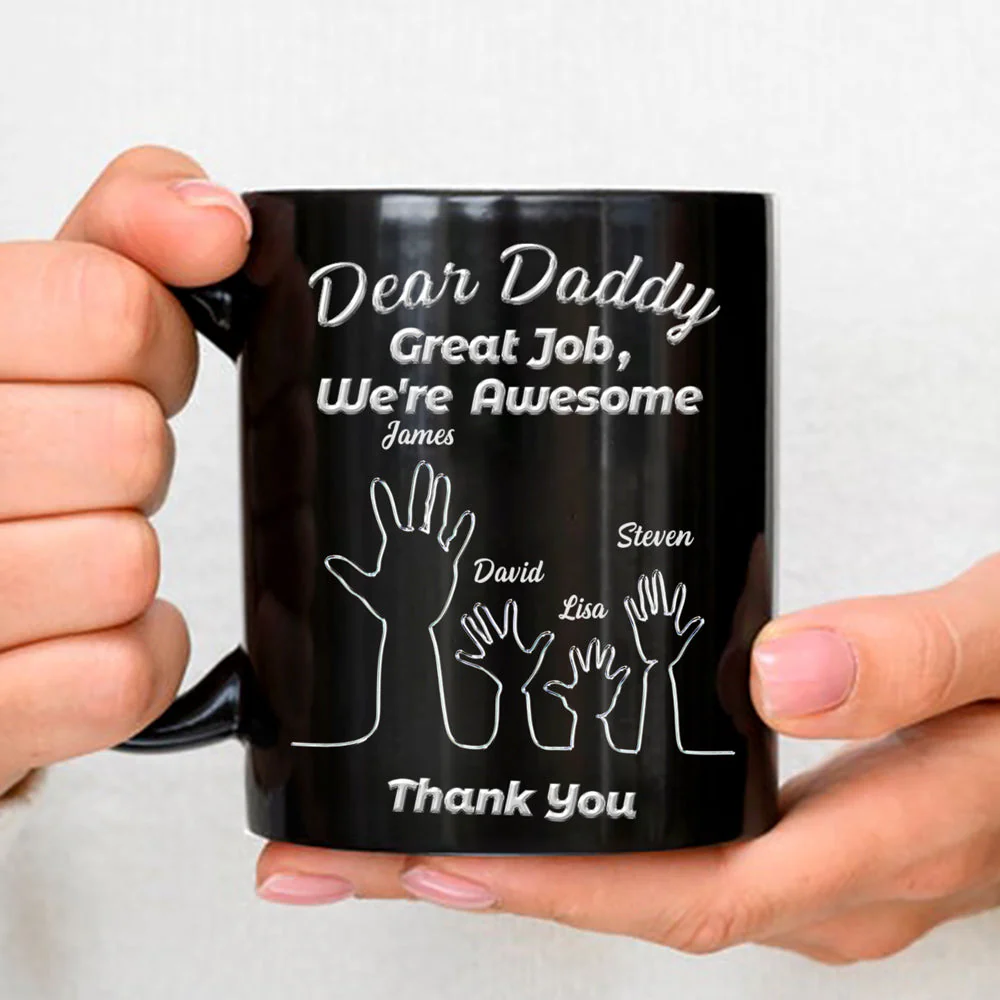 Family Hand - Personalized Custom Coffee Mug - Image 3