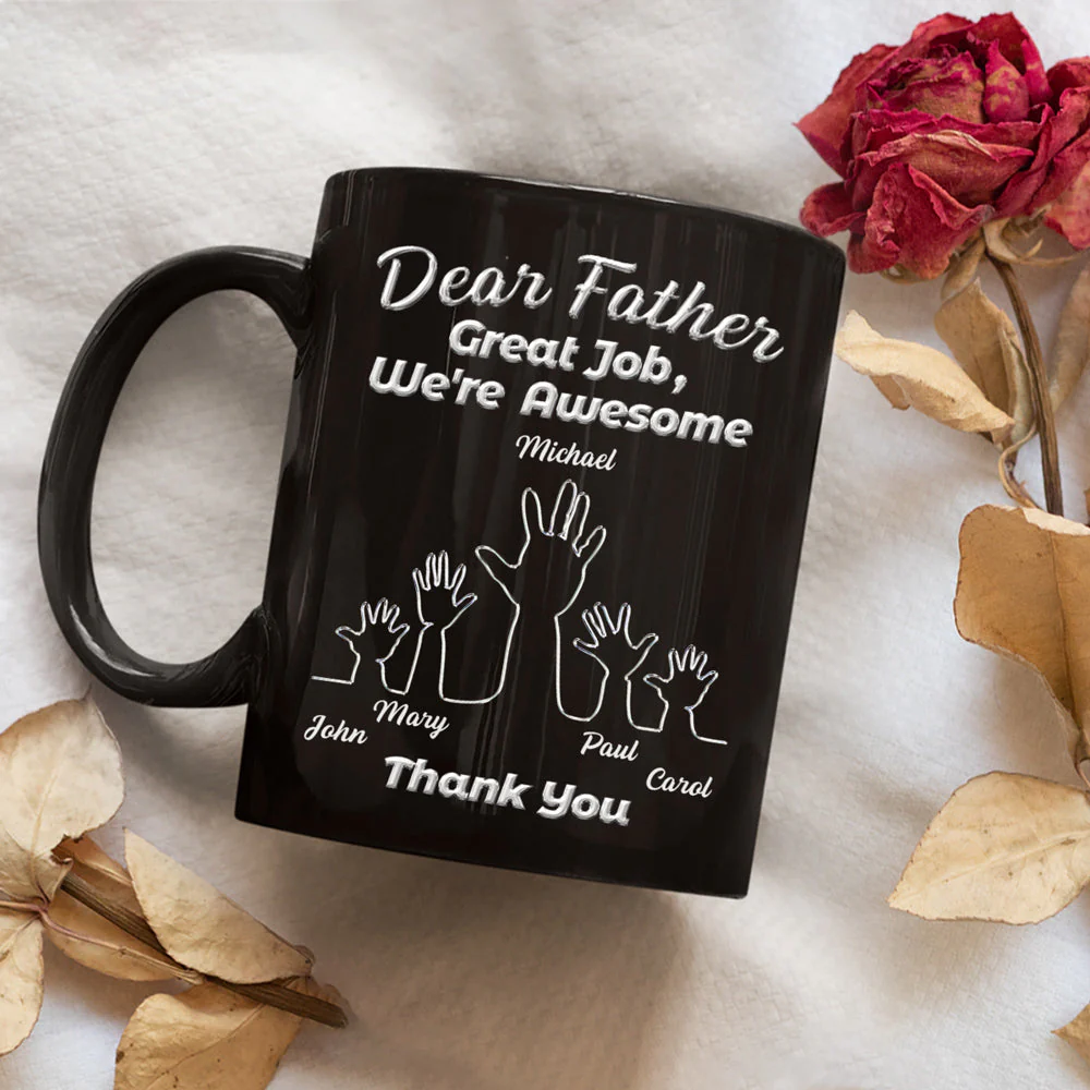 Family Hand - Personalized Custom Coffee Mug - Image 4