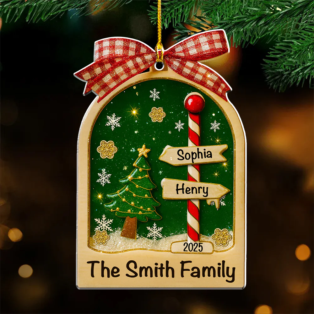 Family Holiday Magic - Personalized Custom Acrylic Ornament - Image 5