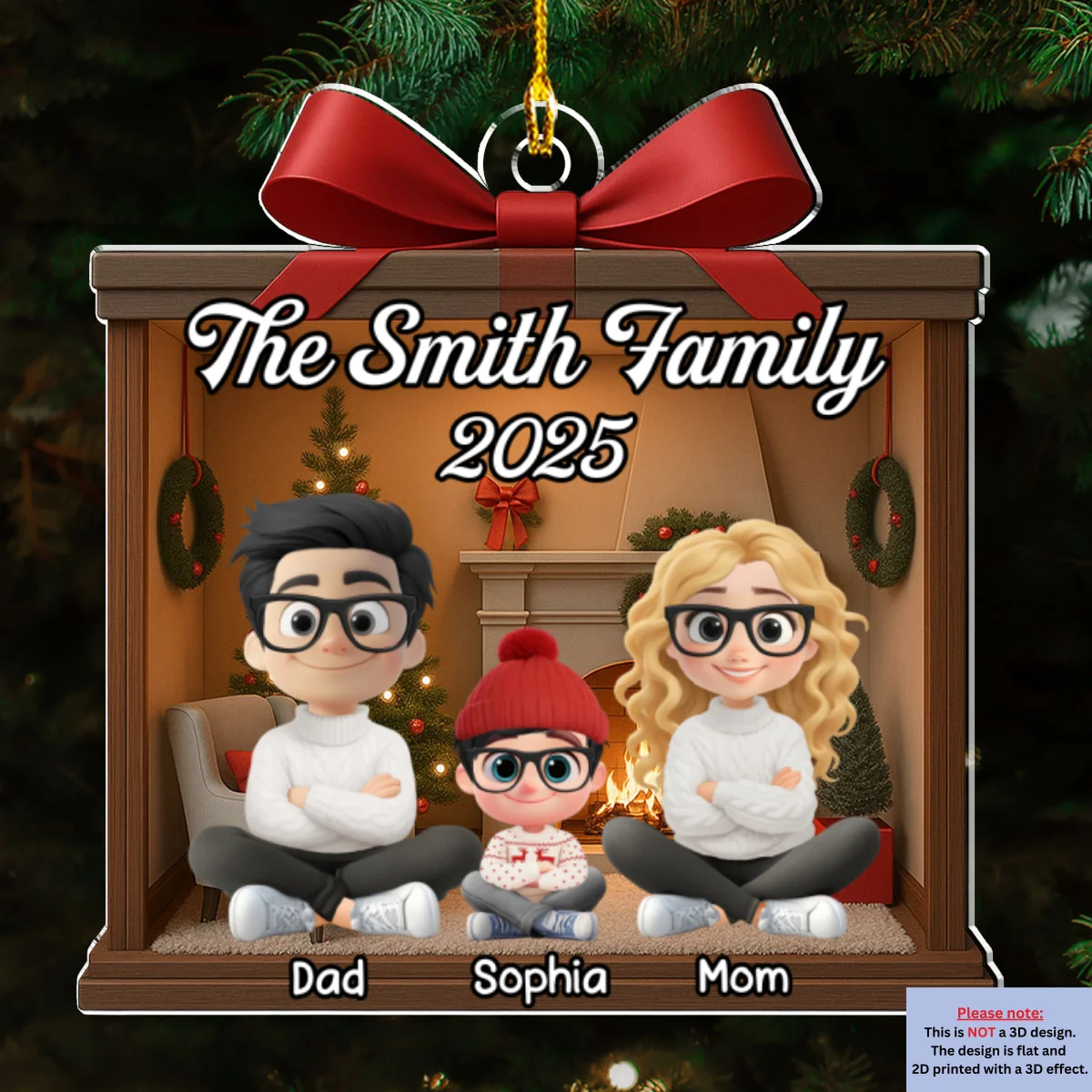 Family Is Everything 2025 - Personalized Custom Acrylic Ornament - Image 6