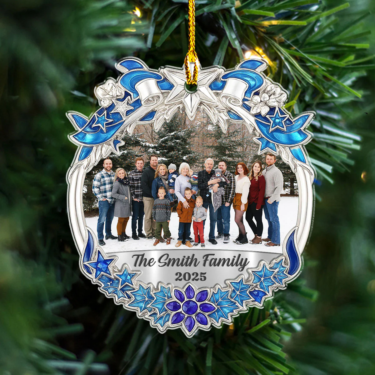 Family Is The Greatest Gift - Personalized Custom Acrylic Ornament - Image 3