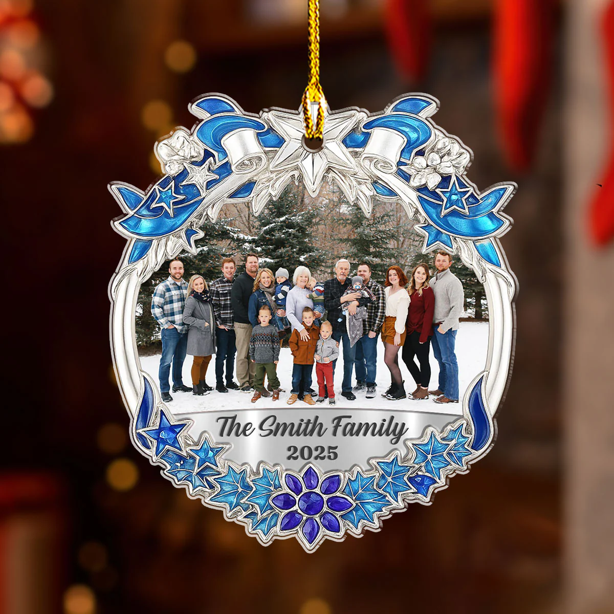 Family Is The Greatest Gift - Personalized Custom Acrylic Ornament - Image 4
