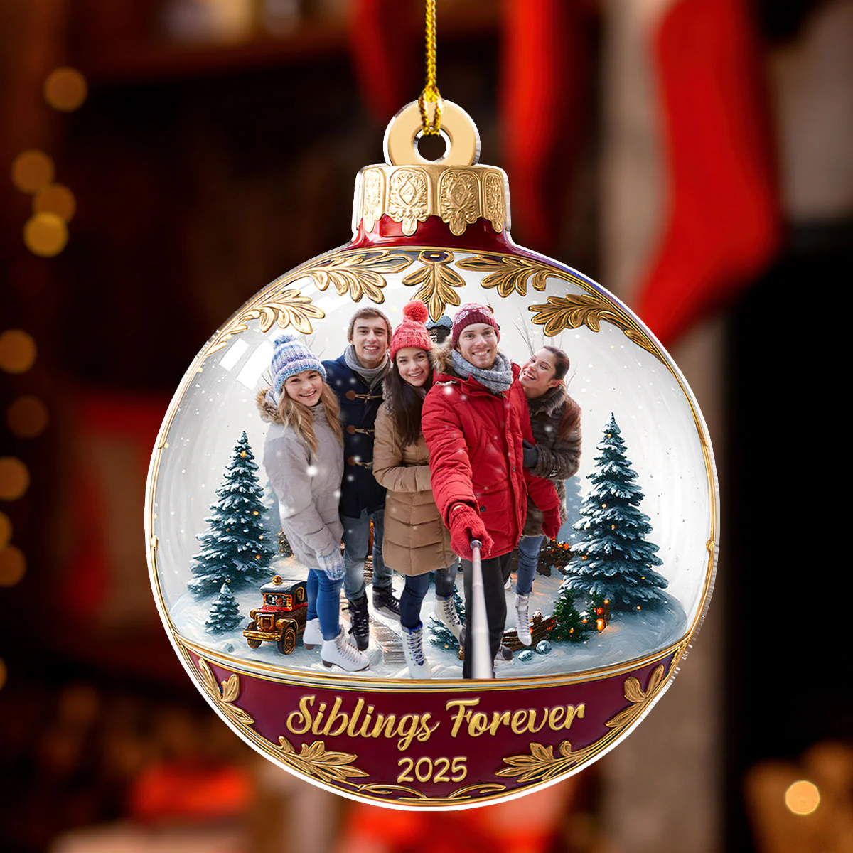 Family Is The Greatest Gift - Personalized Custom Acrylic Ornament - Image 2