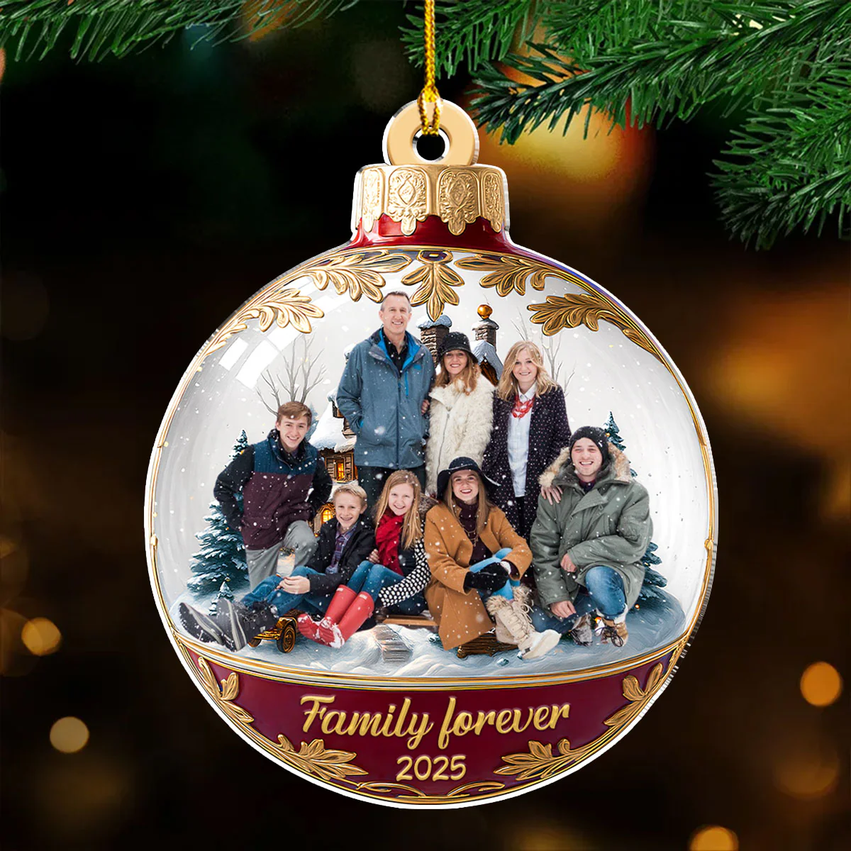Family Is The Greatest Gift - Personalized Custom Acrylic Ornament - Image 3