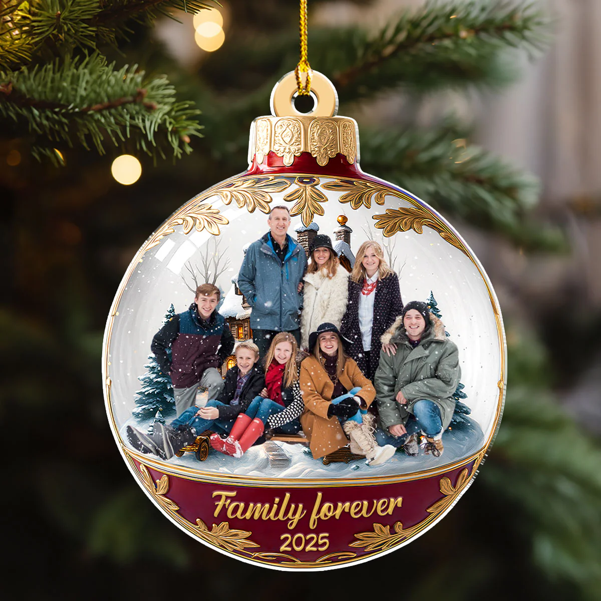 Family Is The Greatest Gift - Personalized Custom Acrylic Ornament - Image 4