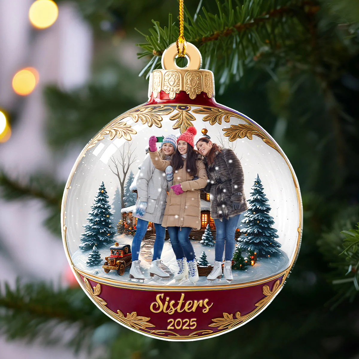 Family Is The Greatest Gift - Personalized Custom Acrylic Ornament - Image 6