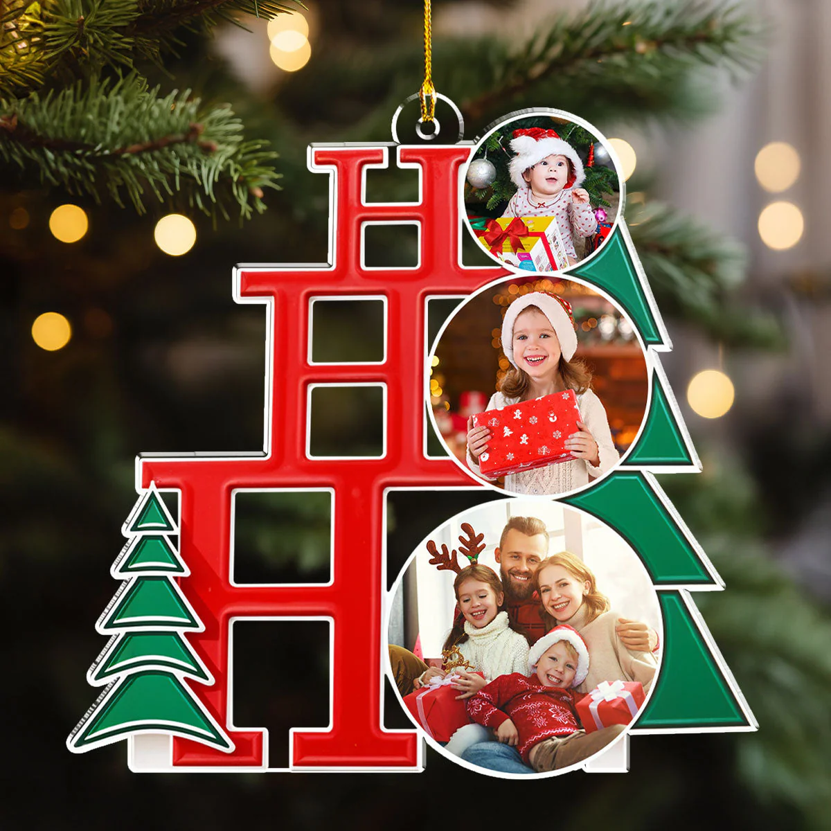 Family Joy - Personalized Custom Acrylic Ornament - Image 3