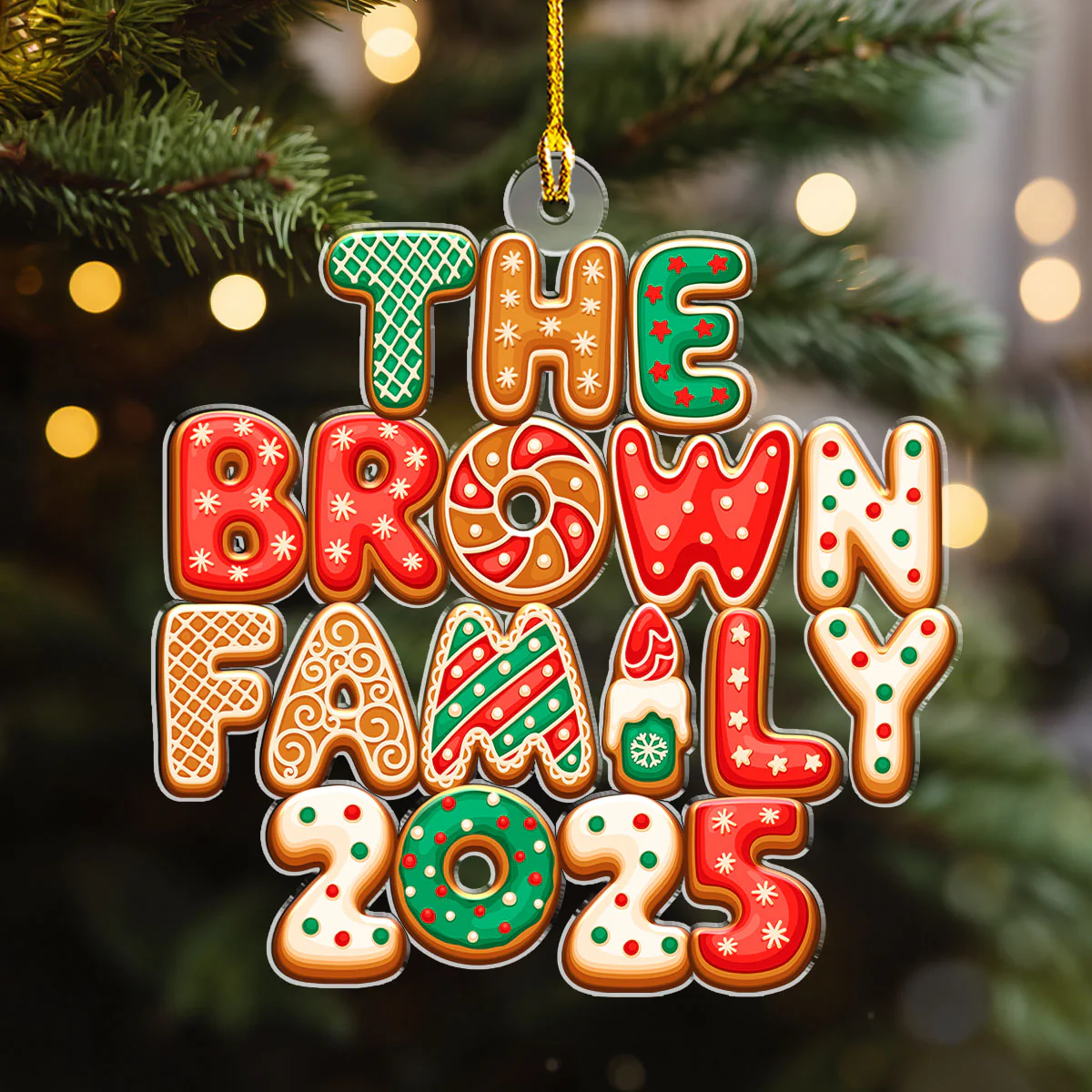 Family Letter - Personalized Custom Acrylic Ornament