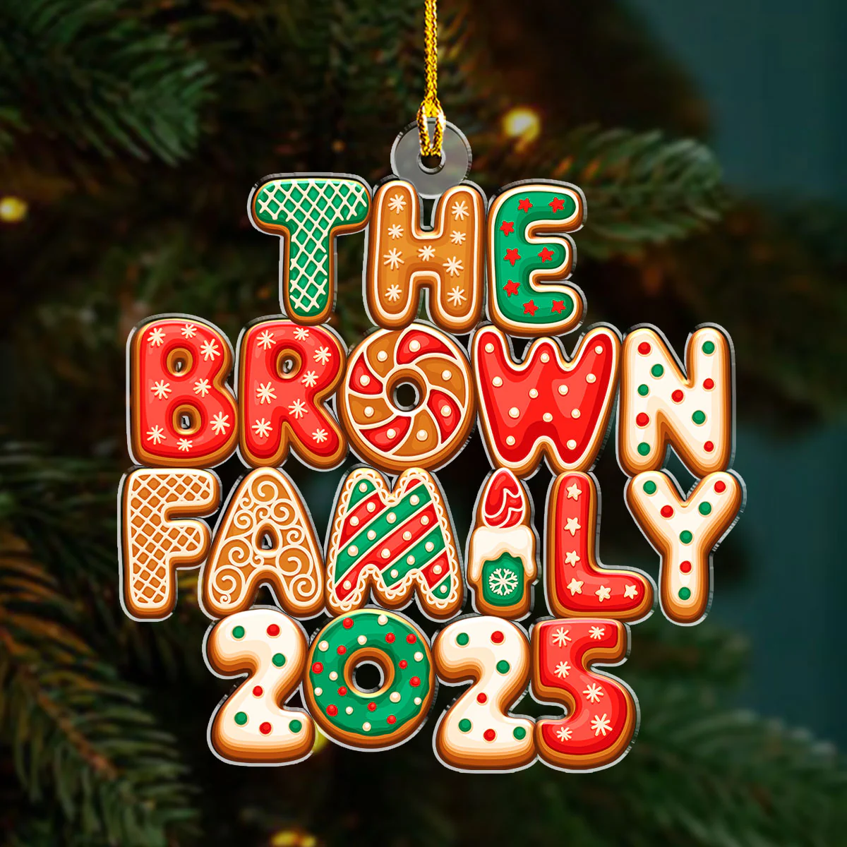 Family Letter - Personalized Custom Acrylic Ornament - Image 5