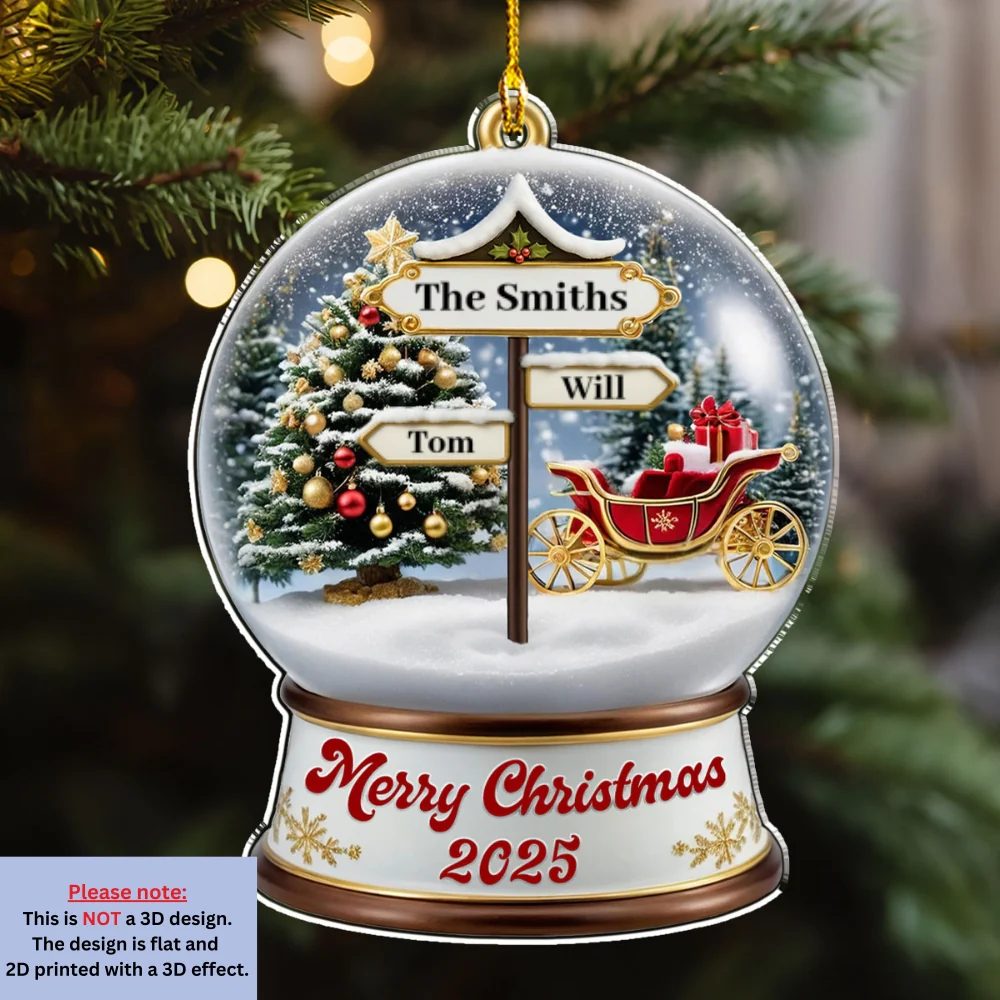 Family Love Christmas - Personalized Custom Acrylic Ornament - Image 7