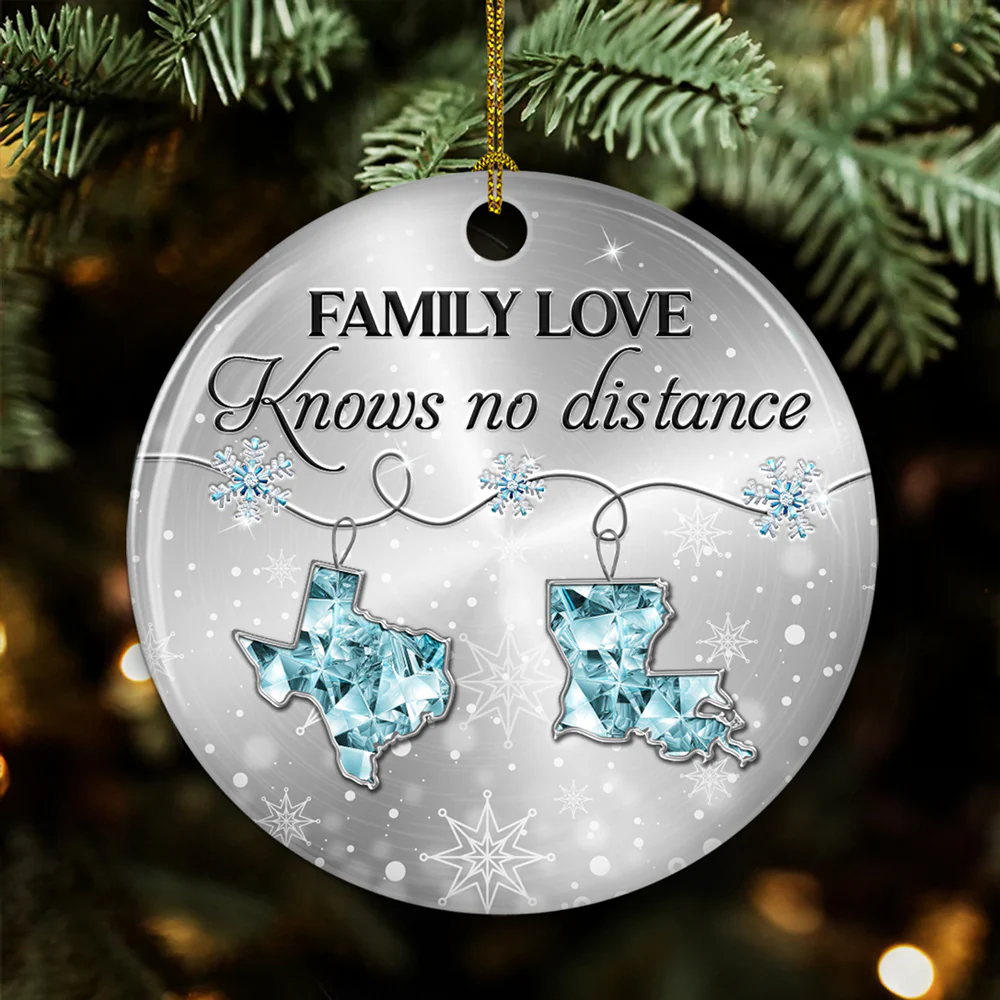 Family Love Crystal - Personalized Custom Ceramic Ornament - Image 3