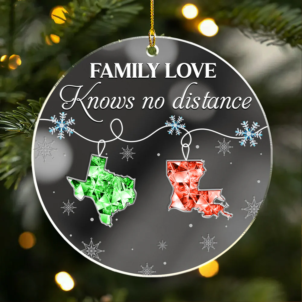Family Love Crystal - Personalized Custom Mirrored Acrylic Ornament - Image 5