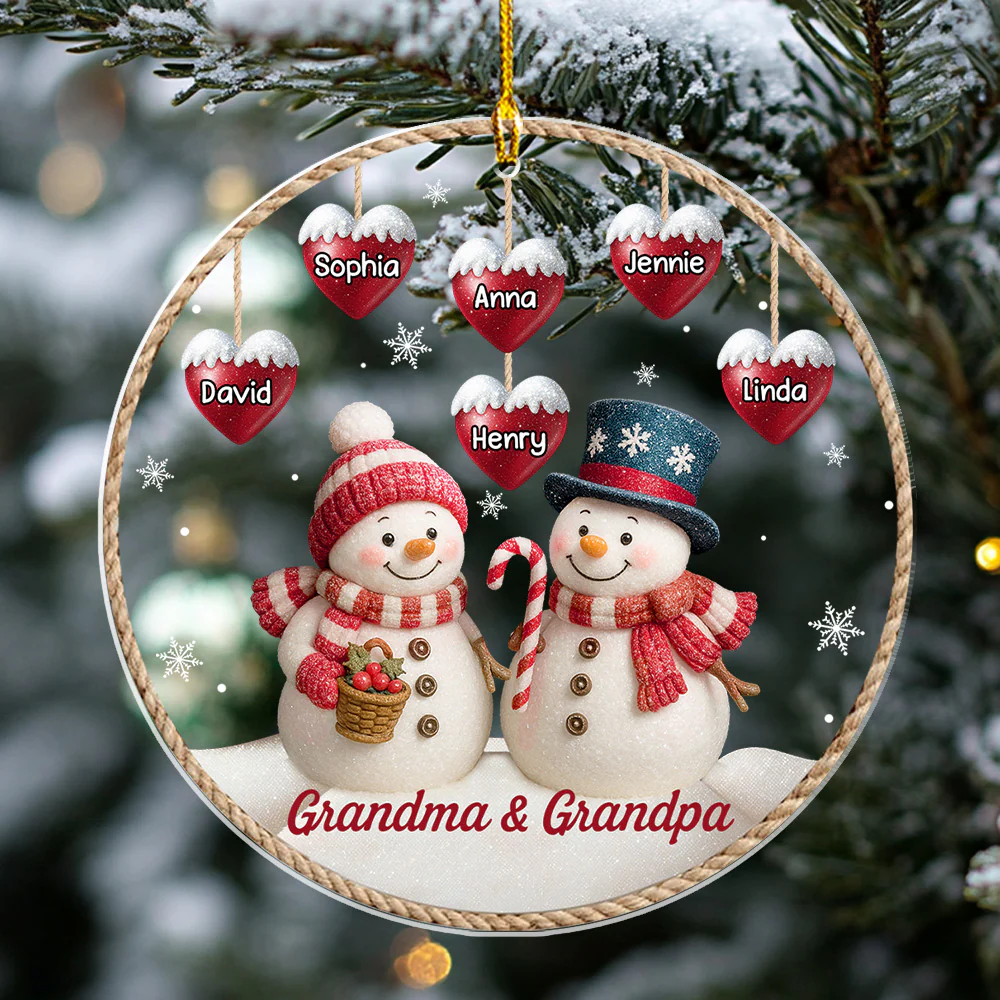 Family Love Grandparent - Personalized Custom Acrylic Ornament - Image 3
