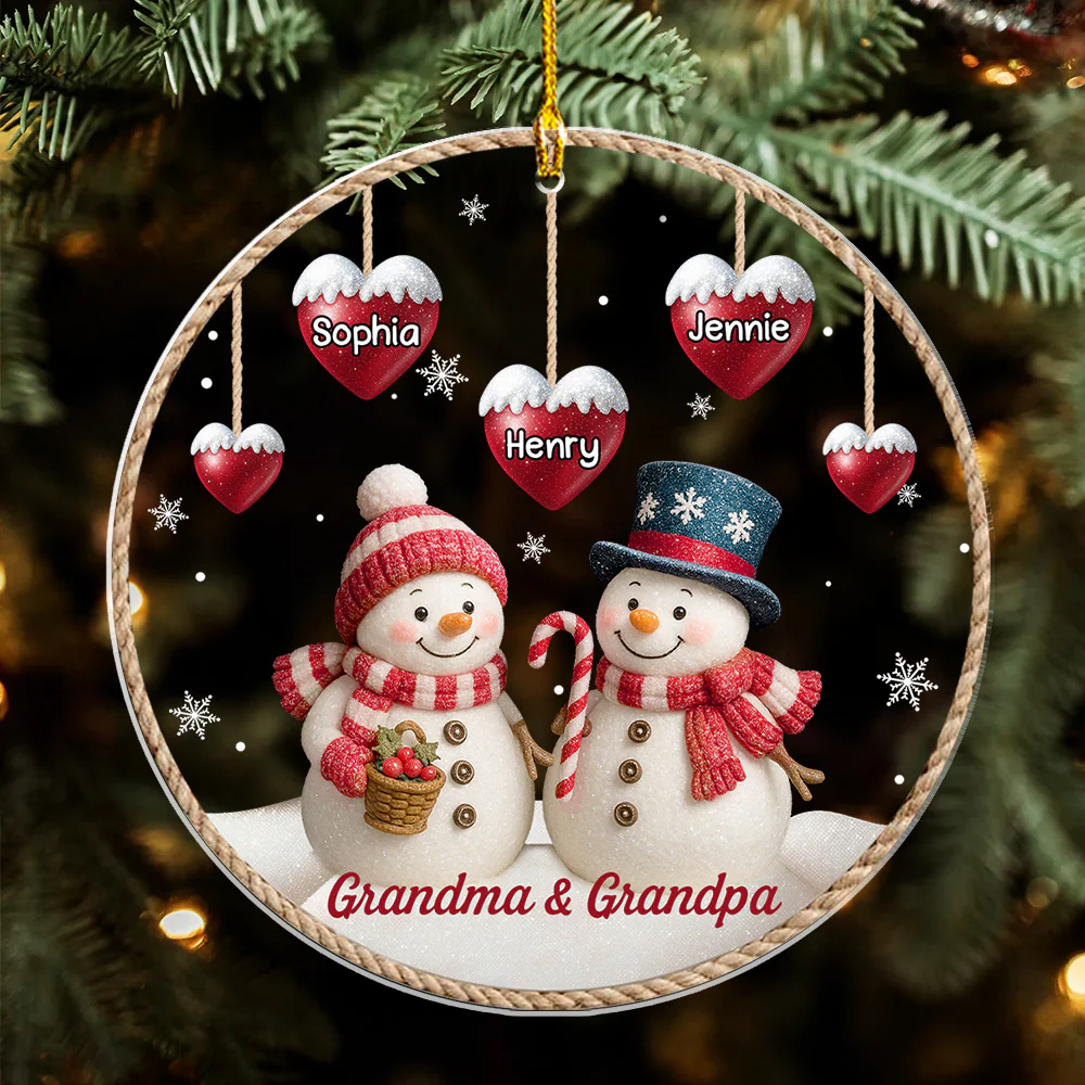 Family Love Grandparent - Personalized Custom Acrylic Ornament - Image 4