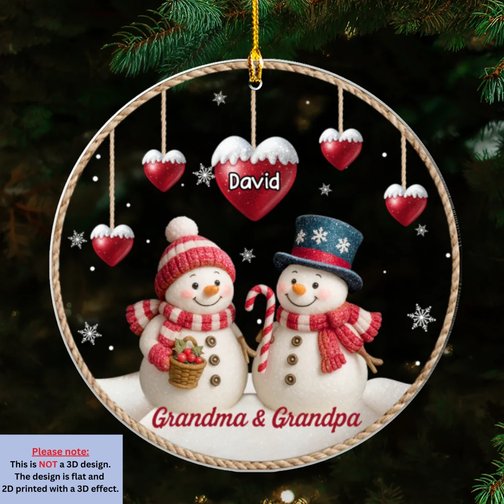 Family Love Grandparent - Personalized Custom Acrylic Ornament - Image 7