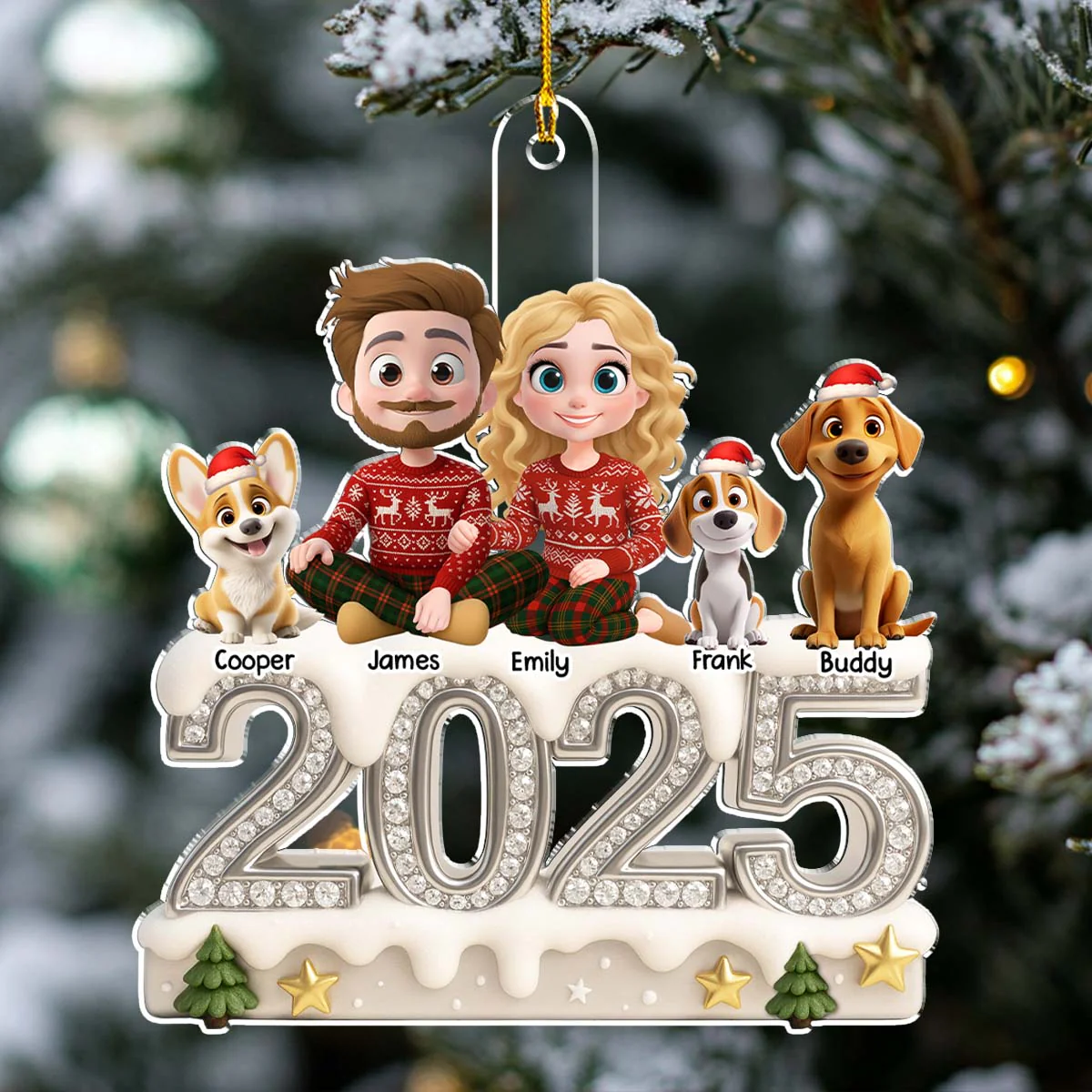 Family Love Never Fades Away - Personalized Custom 3D Effect Acrylic Ornament - Image 4