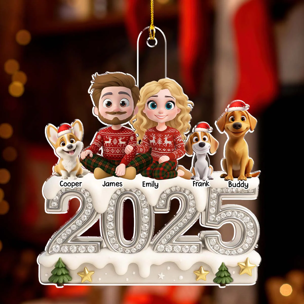 Family Love Never Fades Away - Personalized Custom 3D Effect Acrylic Ornament - Image 5