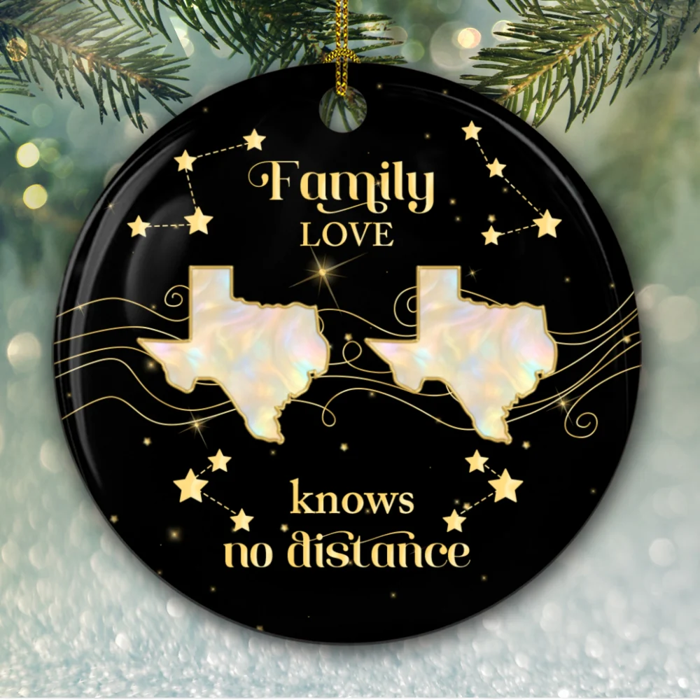 Family Love Star Version - Personalized Custom Ceramic Ornament - Image 6