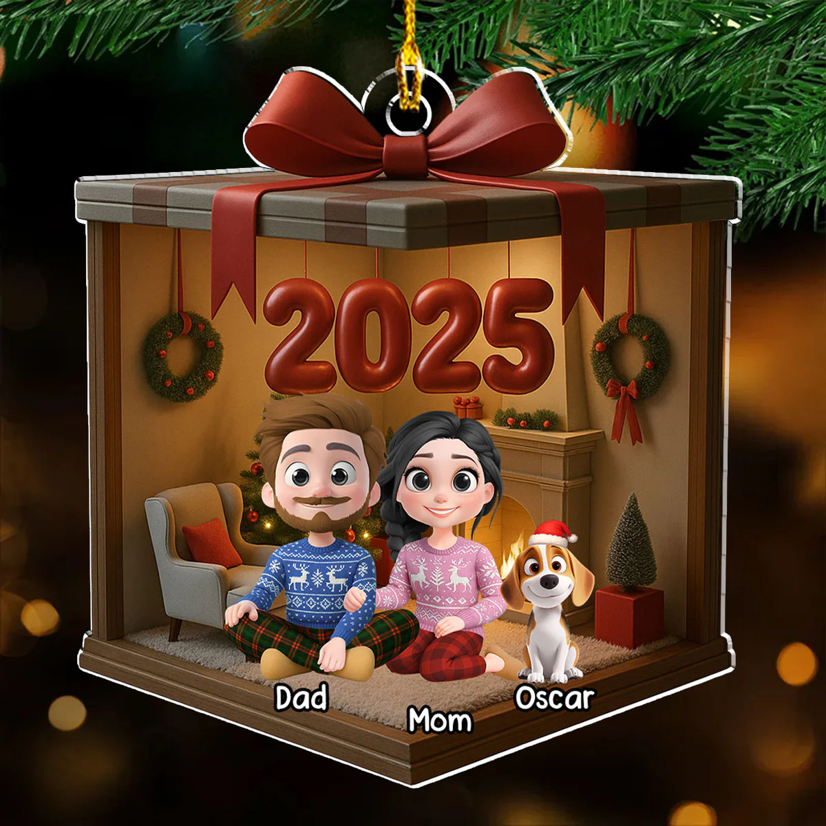 Family Memories - Personalized Custom Acrylic Ornament - Image 2