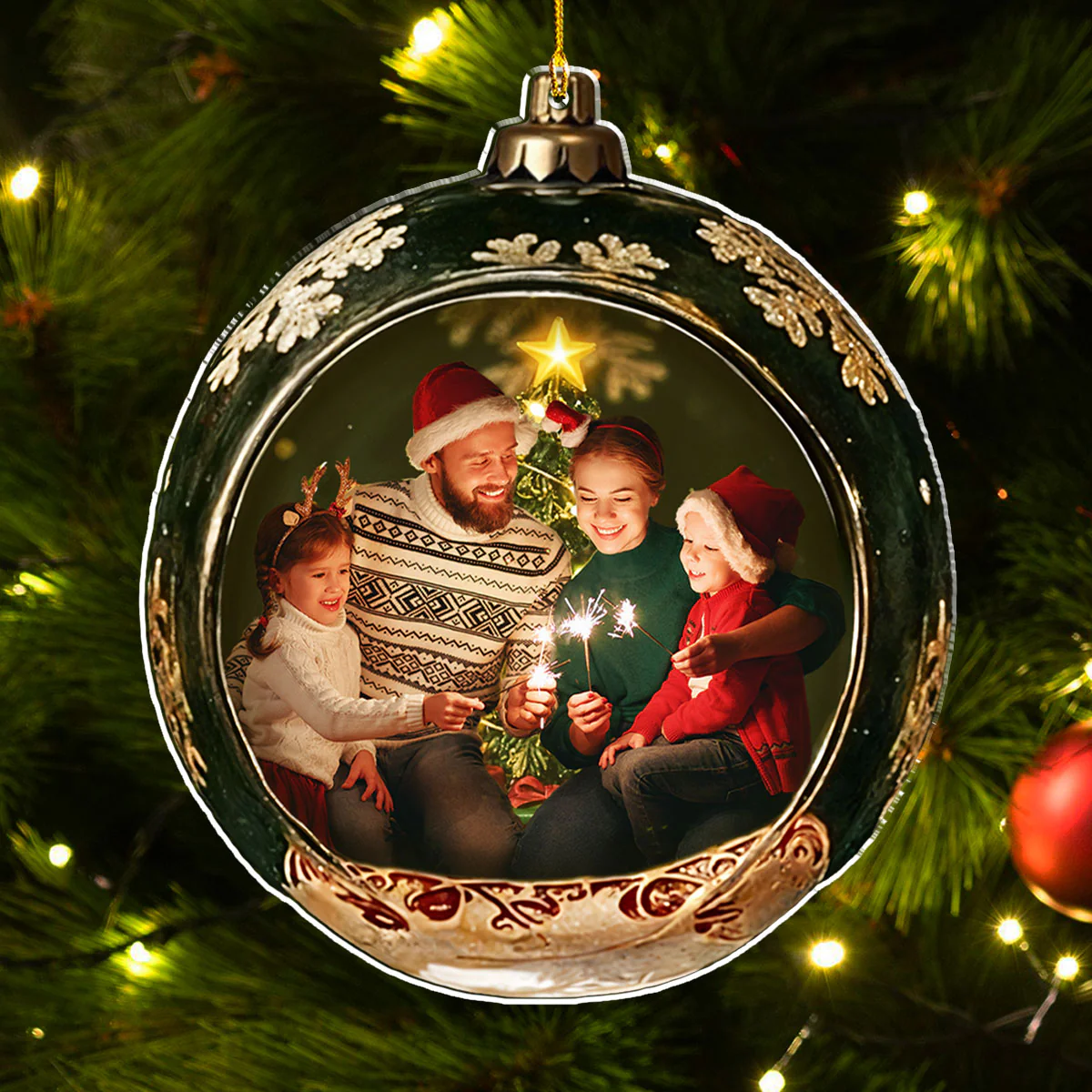 Family Miracle - Personalized Custom Acrylic Ornament - Image 2