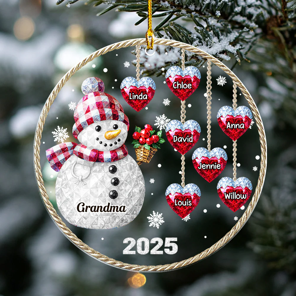 Family Name 2025 - Personalized Custom Acrylic Ornament - Image 4