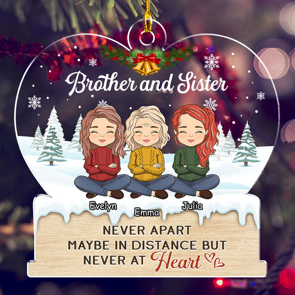 Family Never Apart - Personalized Custom Acrylic Ornament - Image 2