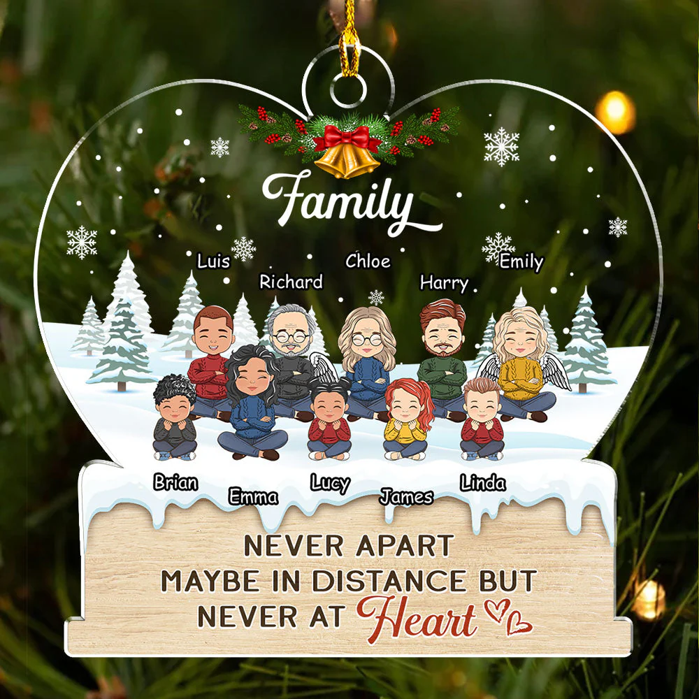 Family Never Apart - Personalized Custom Acrylic Ornament - Image 4