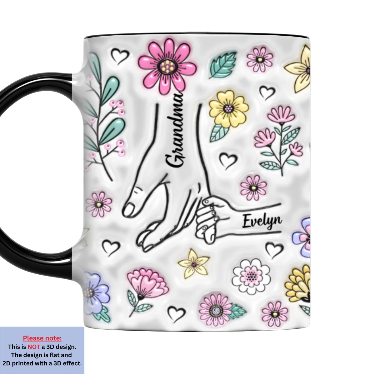 Family Over Everything - Personalized Custom 3D Inflated Effect Accent Mug - Image 5