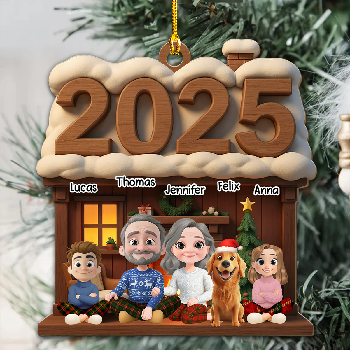 Family Reunion 2025 - Personalized Custom Wood Ornament - Image 3