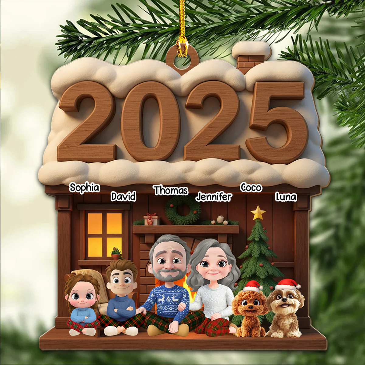 Family Reunion 2025 - Personalized Custom Wood Ornament - Image 4