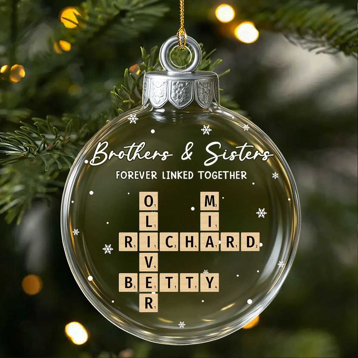 Family Roots Keep Us Close - Personalized Custom 3D Effect Acrylic Ornament - Image 2