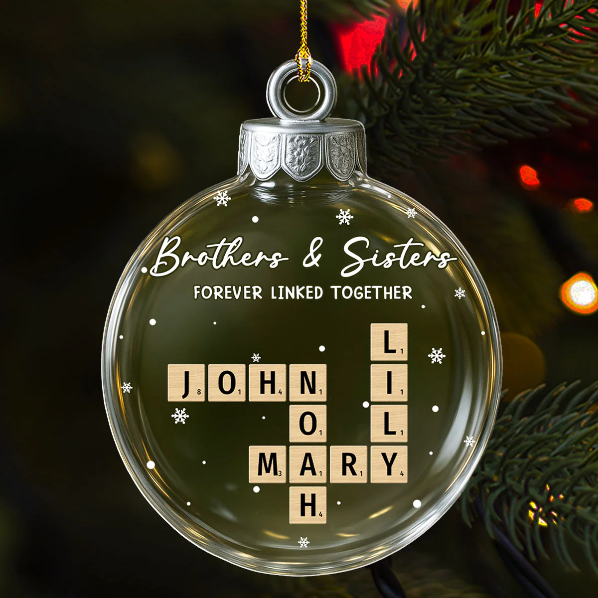 Family Roots Keep Us Close - Personalized Custom 3D Effect Acrylic Ornament - Image 3