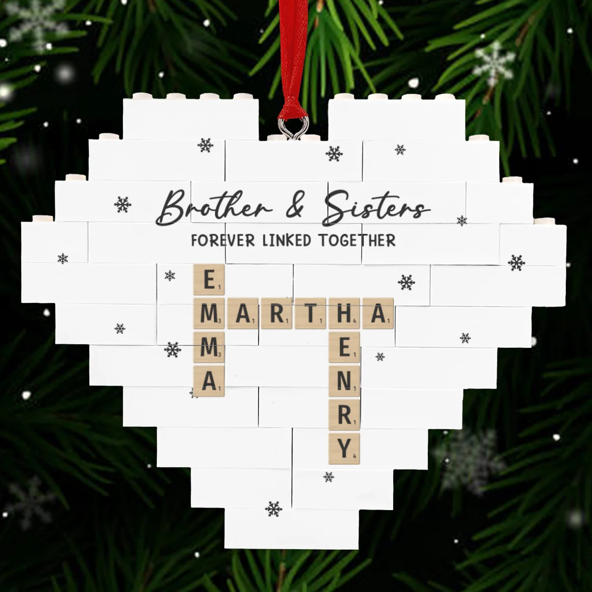 Family Roots Keep Us Together - Personalized Custom Heart Puzzle Ornament - Image 6