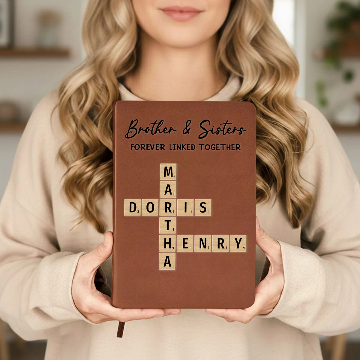 Family Roots Keep Us Together - Personalized Custom Leather Journal - Image 4