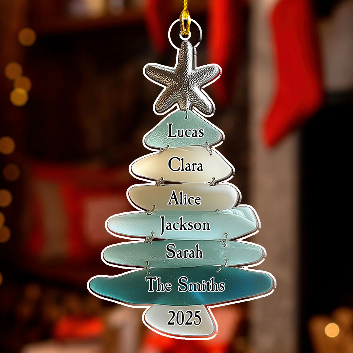Family Sea - Personalized Custom Acrylic Ornament - Image 2