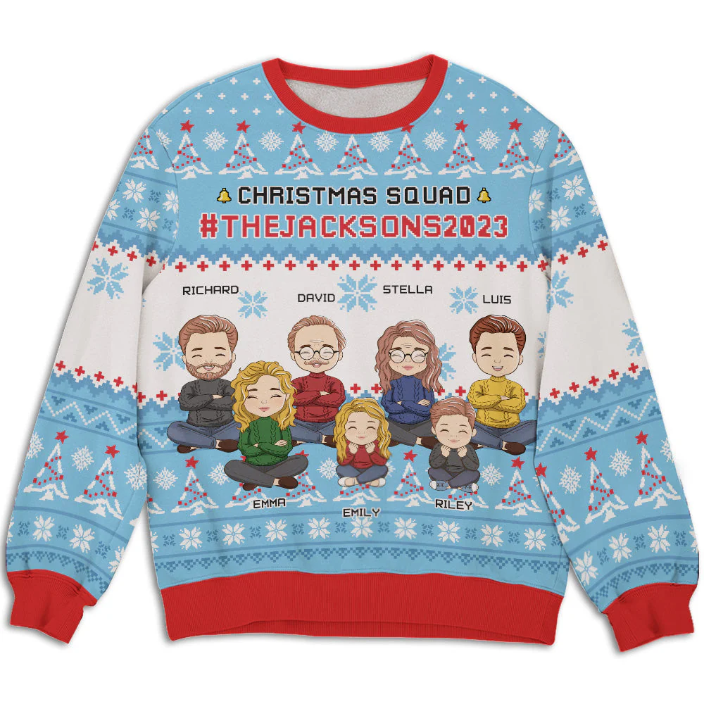 Family Squad - Personalized Custom All-Over-Print Sweatshirt
