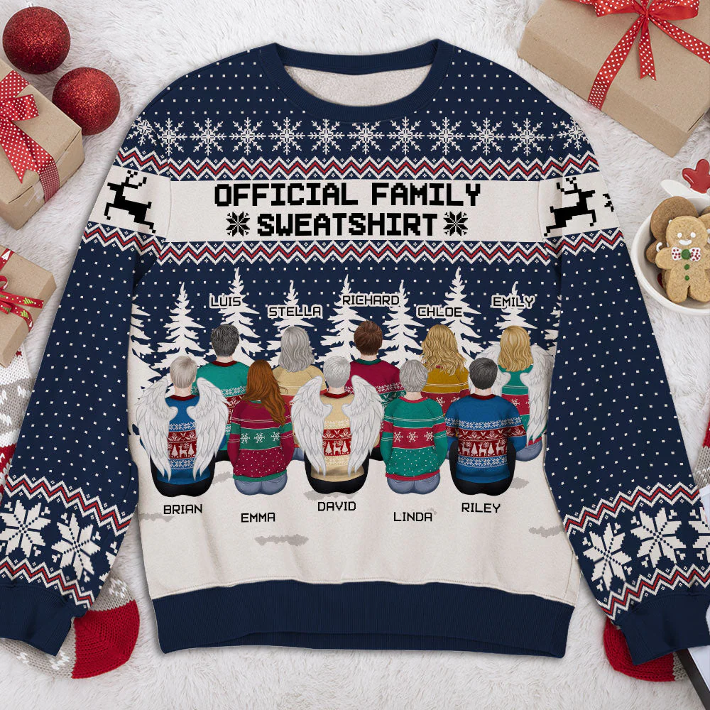 Family Sweatshirt - Personalized Custom All-Over-Print Sweatshirt - Image 3
