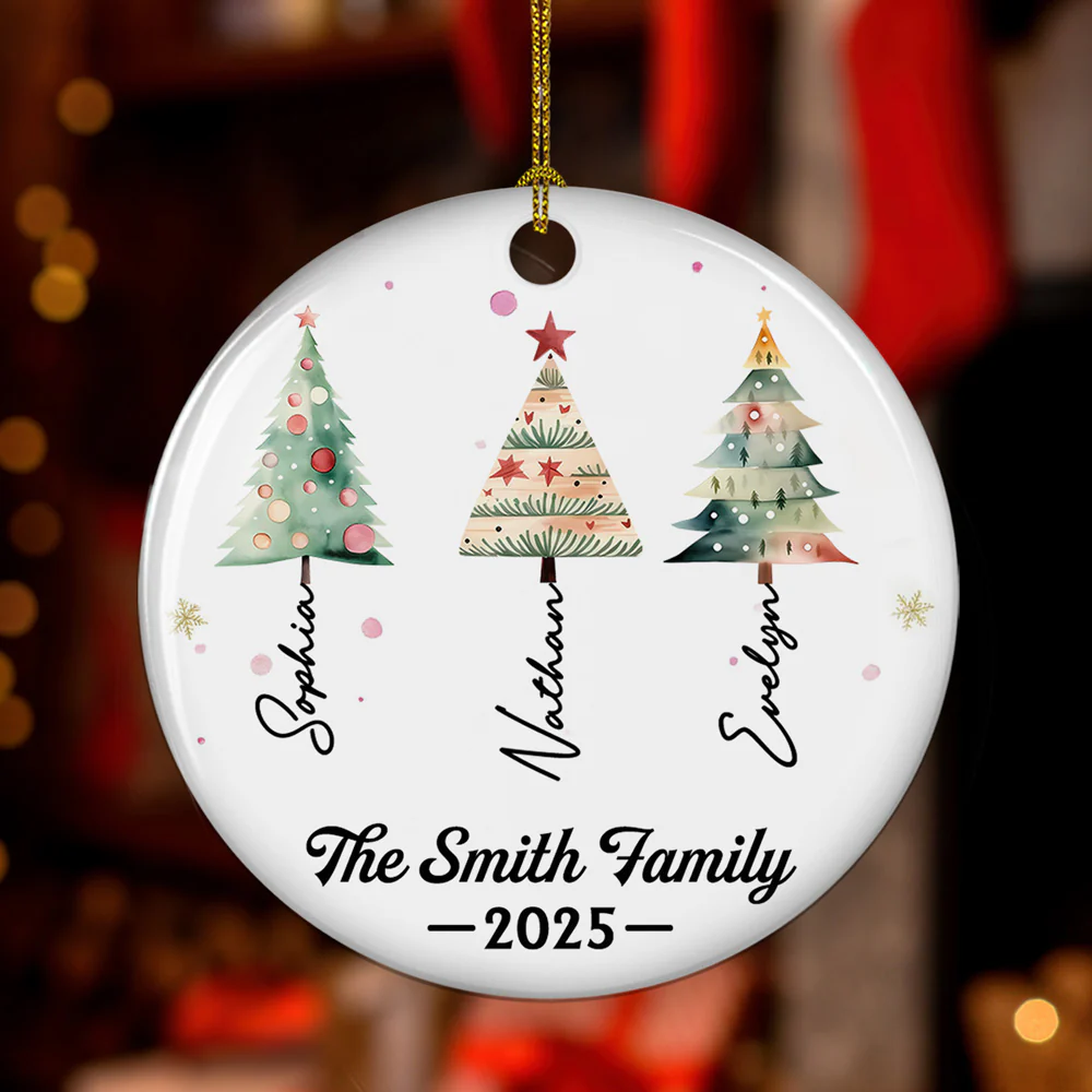 Family Themes - Personalized Custom Ceramic Ornament - Image 5
