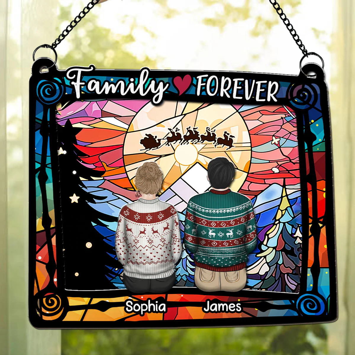 Family Ties That Last Forever - Personalized Custom Suncatcher - Image 3