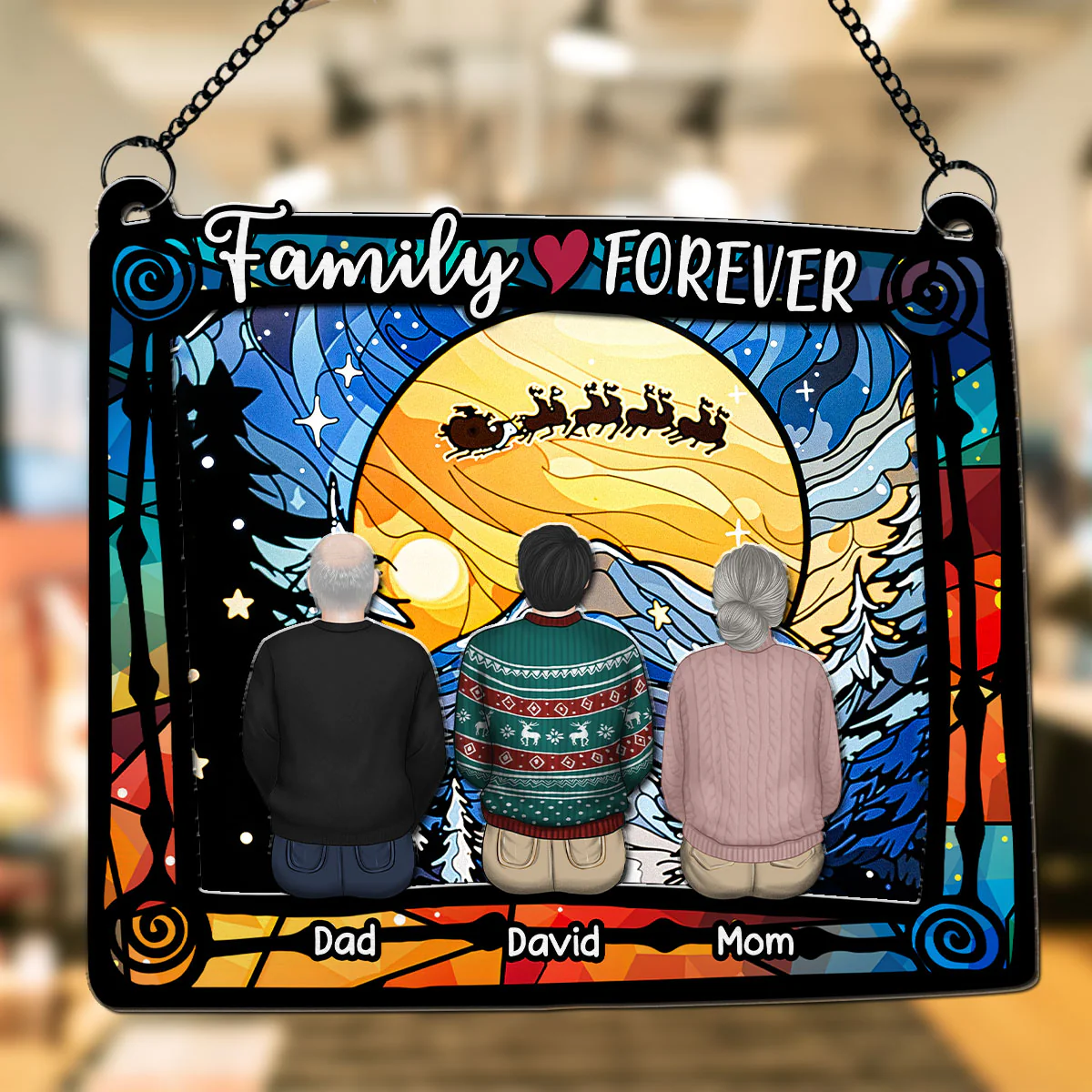 Family Ties That Last Forever - Personalized Custom Suncatcher - Image 4