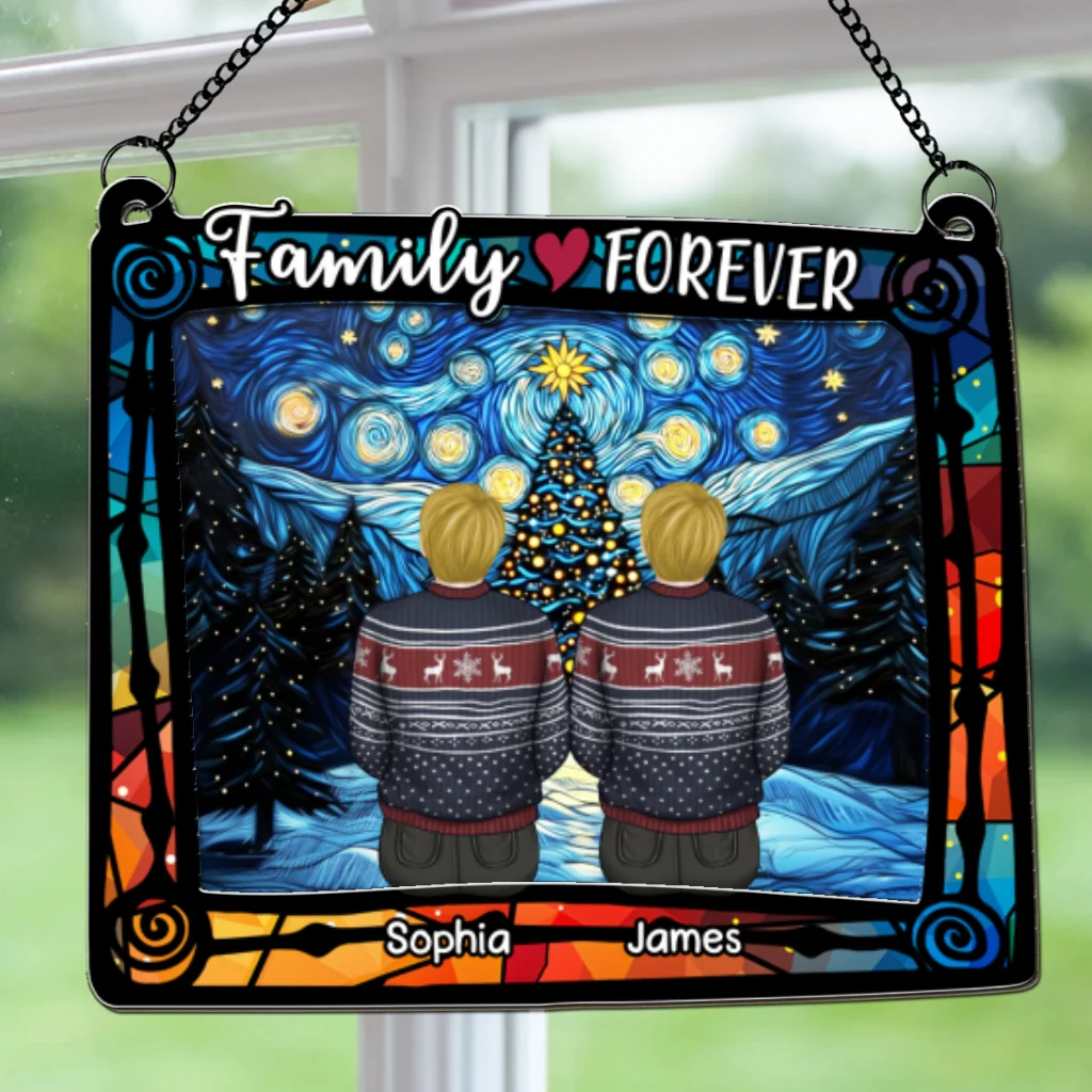 Family Ties That Last Forever - Personalized Custom Suncatcher - Image 6