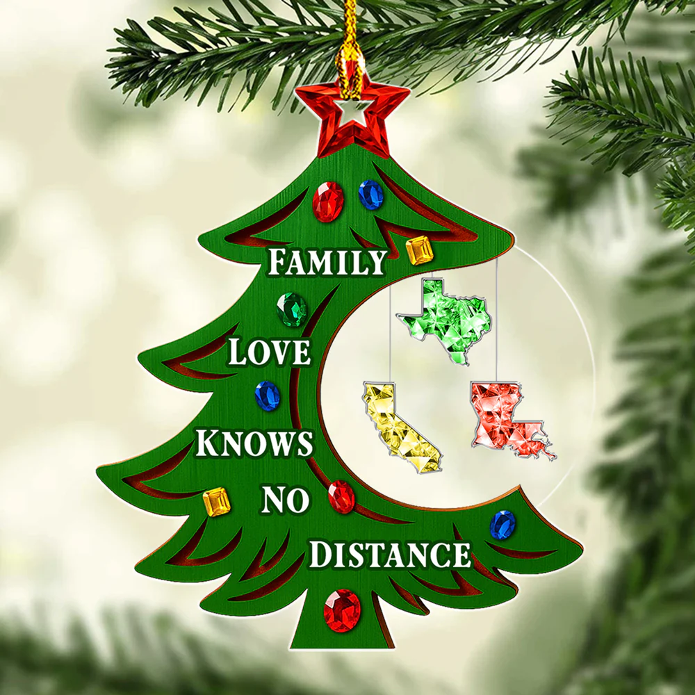 Family Together Custom States - Personalized Custom Acrylic Ornament - Image 5
