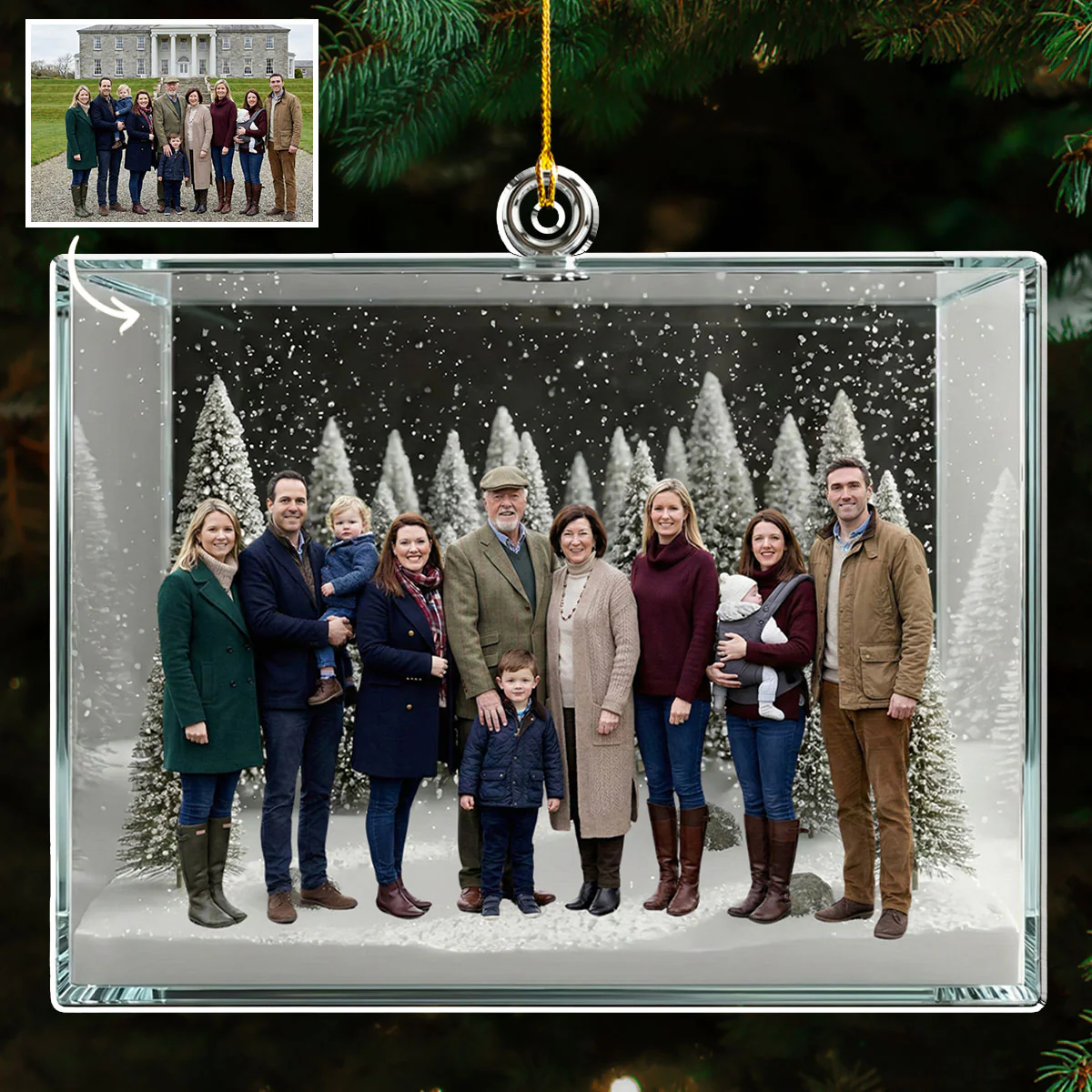 Family Winter Wonderland - Personalized Custom Acrylic Ornament