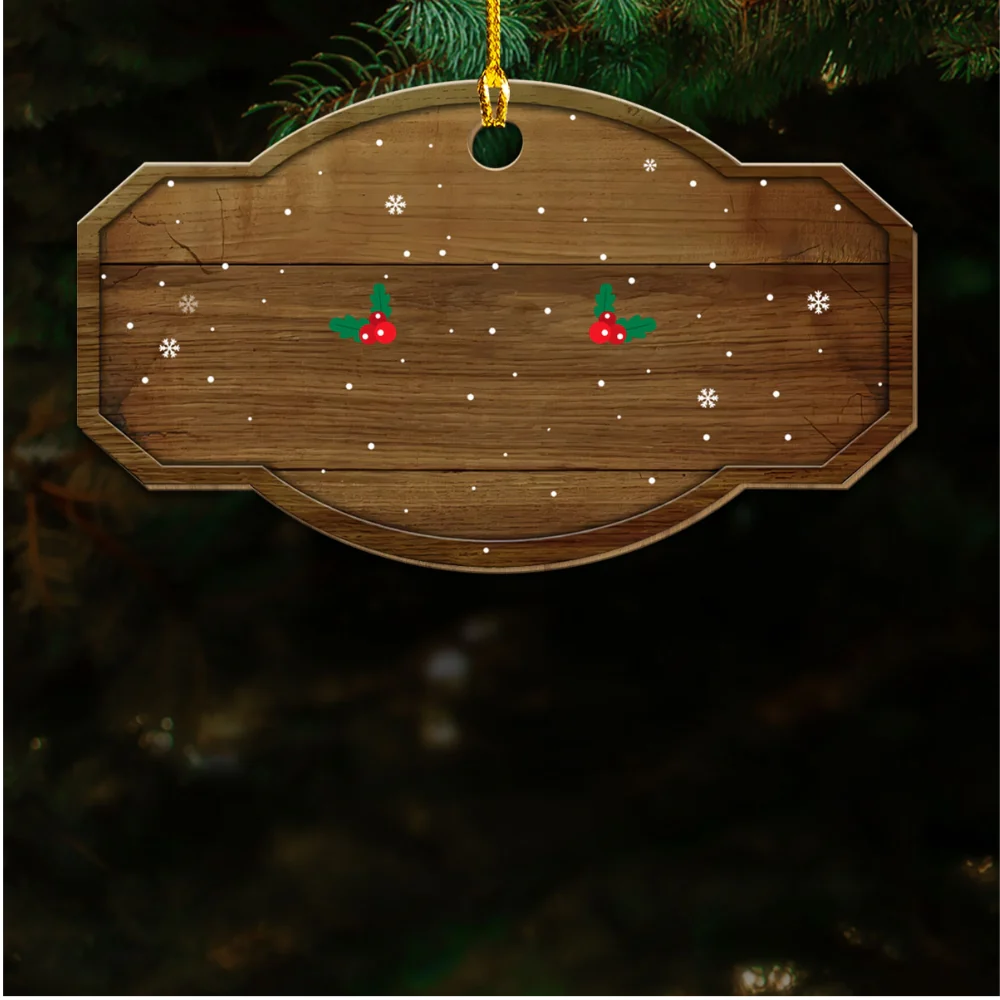 Family With Pet - Personalized Custom Wood Ornament - Image 12